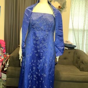 Royal blue gown